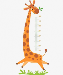 Giraffe Measure Height, Giraffe Clipart, Cartoon, Ruler PNG ...