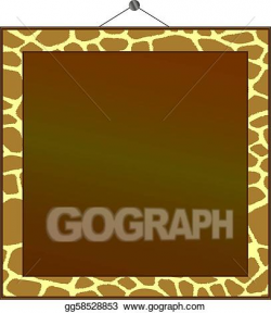 Vector Stock - Giraffe print frame. Clipart Illustration ...