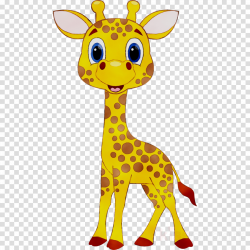 Giraffe Cartoon clipart - Giraffe, Yellow, Wildlife ...