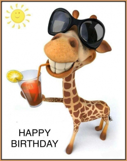 Giraffe birthday | Birthday sayings | Funny happy birthday ...