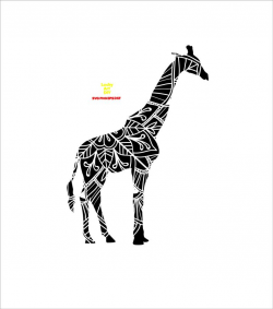 Giraffe Mandala Svg Giraffe Clipart, Giraffe Floral Decal Cut Files Digital  file Zentangle Vector Instant Download, Printable