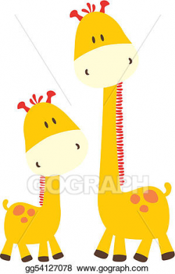Vector Stock - Childish giraffe and mommy. Clipart ...