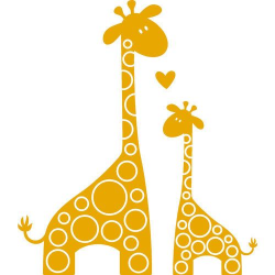 Vinyl decal i love you giraffe mom and baby tay877 | Nursery ...