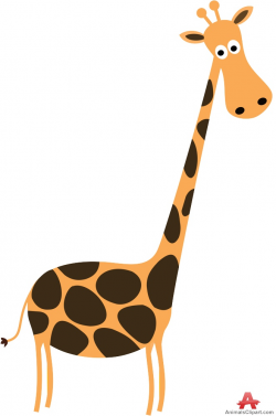 Giraffe with long neck clipart free design download ...