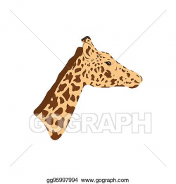 Vector Stock - Giraffe head and neck. part of the animal ...