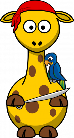 Clipart - Giraffe Pirate