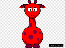Red Giraffe Clip art, Icon and SVG - SVG Clipart