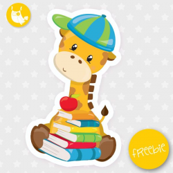 School giraffe Freebie, free clipart, freebie, commercial ...