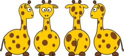 Tobias Cartoon Giraffe Front Back And Side Views clip art ...