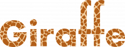 Clipart - Giraffe Typography