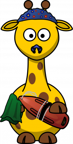 Clipart - Giraffe Swimmer