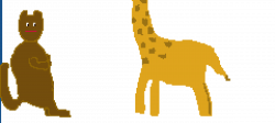 giraffe and kangaroo | Pixel Art Maker