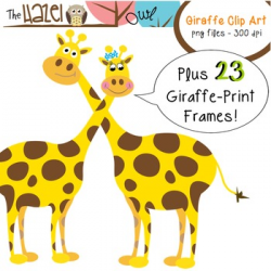 Giraffe Set: Frames and Clipart for Teachers