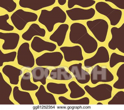 Vector Art - Giraffe print, texture, background. Clipart ...