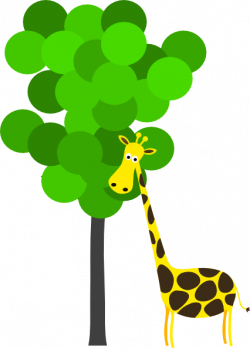 Giraffe With Tree Clip Art at Clker.com - vector clip art ...