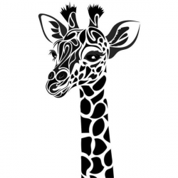 Tribal Giraffe by Dessins-Fantastiques ❤ liked on Polyvore ...