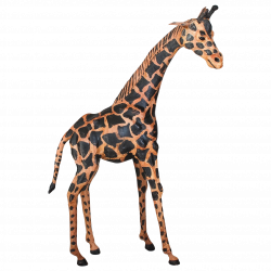 Vintage African Safari Leather Giraffe Figure | Chairish