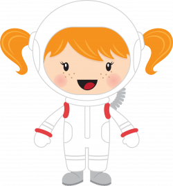Clipart - Little Girl Astronaut