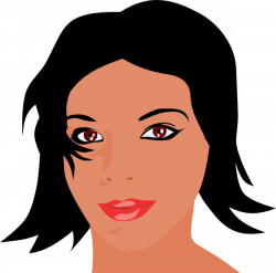 Woman With Black Hair Clip Art at Clker.com - vector clip art online ...
