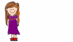 Clipart - girl with long hair