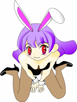 Clipart - Bunny girl with purple hair