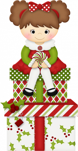 CHRISTMAS LITTLE GIRL AND GIFTS CLIP ART | CLIP ART - CHRISTMAS 1 ...