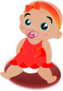 Diaper Infant Cartoon Girl Clip art - Crawling Baby Clipart 600*857 ...
