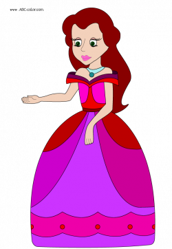 Raster clipart hello lady. In a beautiful dress.