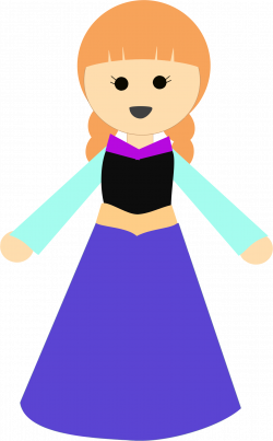 Clipart - Girl In A Dress