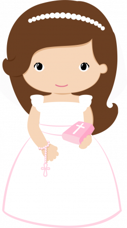 Girls in Pink for their First Communion. | First Communion ...