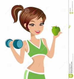 Fitness Girl Holding Weight | Clipart Panda - Free Clipart ...