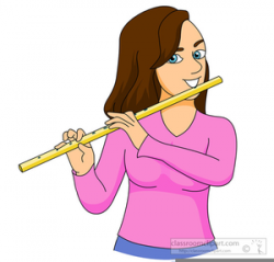 Girl Playing Flute Clipart | Free Images at Clker.com ...