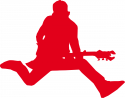 Clipart - Rock star with guitar.