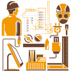 Mechanical Engineering Industry Manufacturing - Laborer silhouette ...