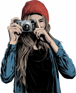 Clipart - Woman Taking Picture