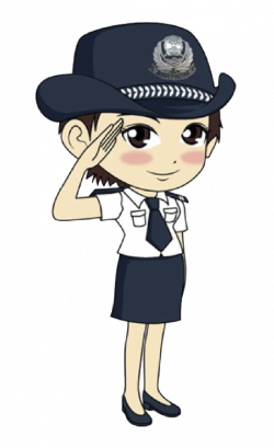 Police officer Salute Cartoon Clip art - Salute female police 539 ...