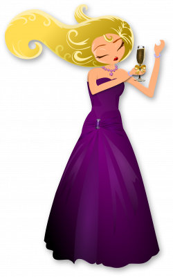 Clipart - Glamorous Lady Dancing