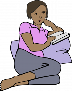 Clipart - African Woman Reading