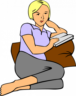 Clipart - Woman Reading