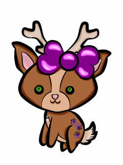 Kawaii girl reindeer colored by crochetamommy on DeviantArt