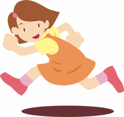 Clipart - Girl running