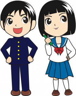 Clipart - Japanese Students