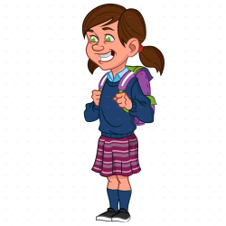 28+ Collection of Clipart School Girl | High quality, free cliparts ...