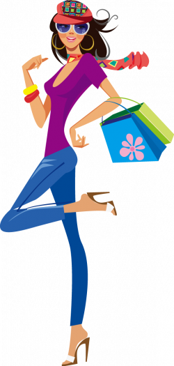 Shopping Girl Silhouette at GetDrawings.com | Free for personal use ...