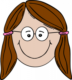 Smiling Girl With Glasses Clip Art at Clker.com - vector clip art ...