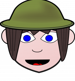 Clipart - Happy Soldier Girl