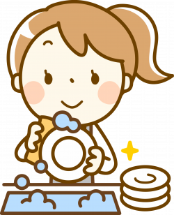 Clipart - Washing Dishes