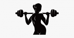Physical Fitness Logo Fitness Centre - Woman Lifting Weights ...