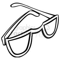 Black and white reading glasses clipart. Royalty-free clipart # 159163