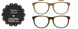 Glasses Clipart in Shades of Brown — Printable Treats.com